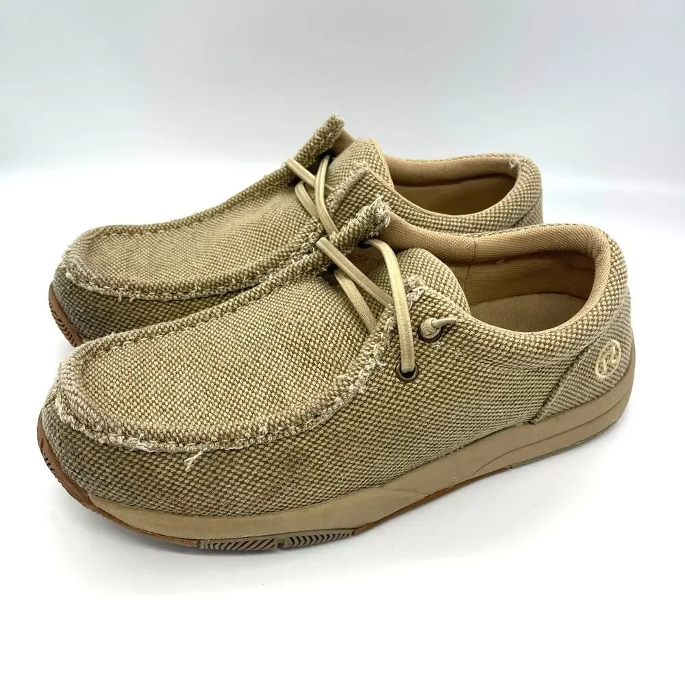 Roper Men's Clearcut Low Casual Chukka Shoes Tan w/ Textile Upper Size 9.5